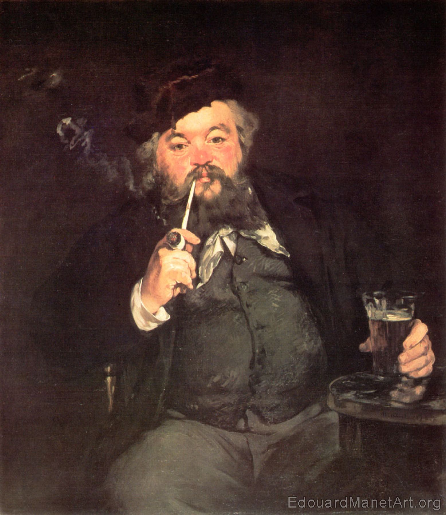 Le Bon Bock(A Good Glass of Beer. , Study of Emile Bellot)